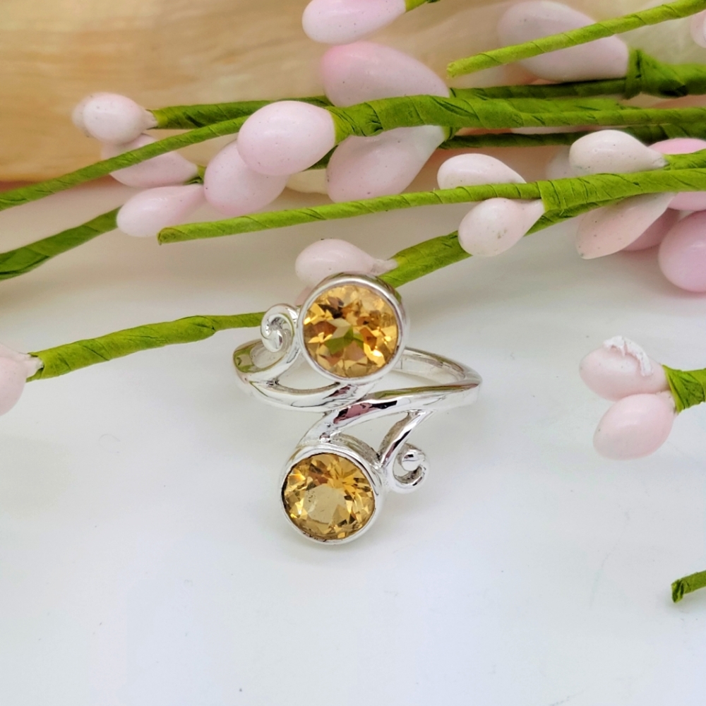 Citrine Bypass Ring